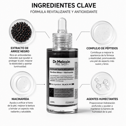 Dr. Melaxin Black Rice Serum (60ml) – Sérum Facial - Zivanne