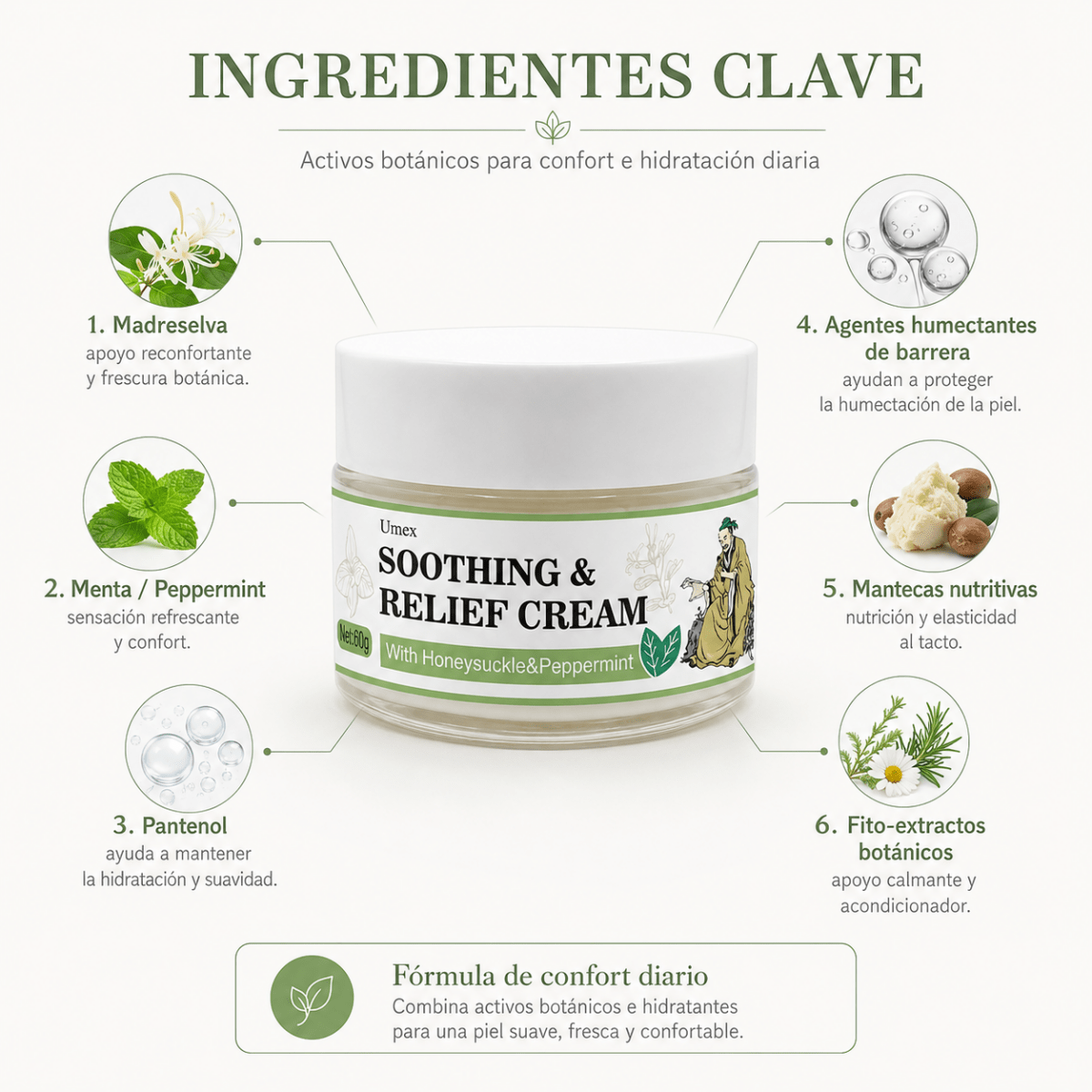 Soothing & Relief Cream (60g) – Crema Calmante y Reparadora - Zivanne