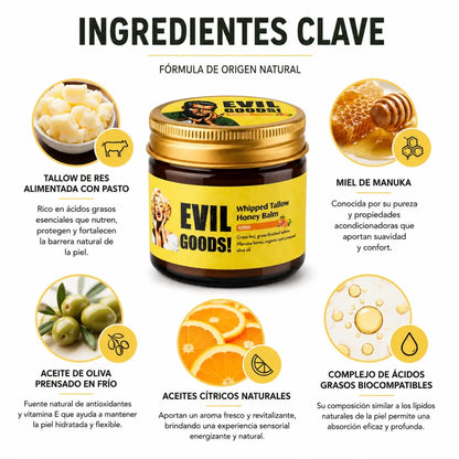 Evil Goods Beef Tallow Citrus Balm (60ml) – Bálsamo Nutritivo - Zivanne
