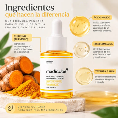 Medicube, Acid Turmeric Serum, Sérum Facial Iluminador y Unificador, 30 ml