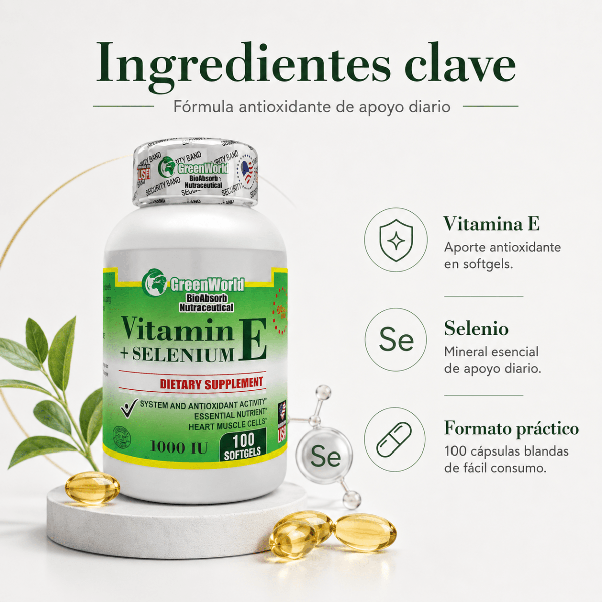 Vitamina E Americana (100 Softgels) - Zivanne