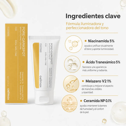 Celimax Pore + Dark Spot Brightening Cream (60ml) – Crema Facial - Zivanne