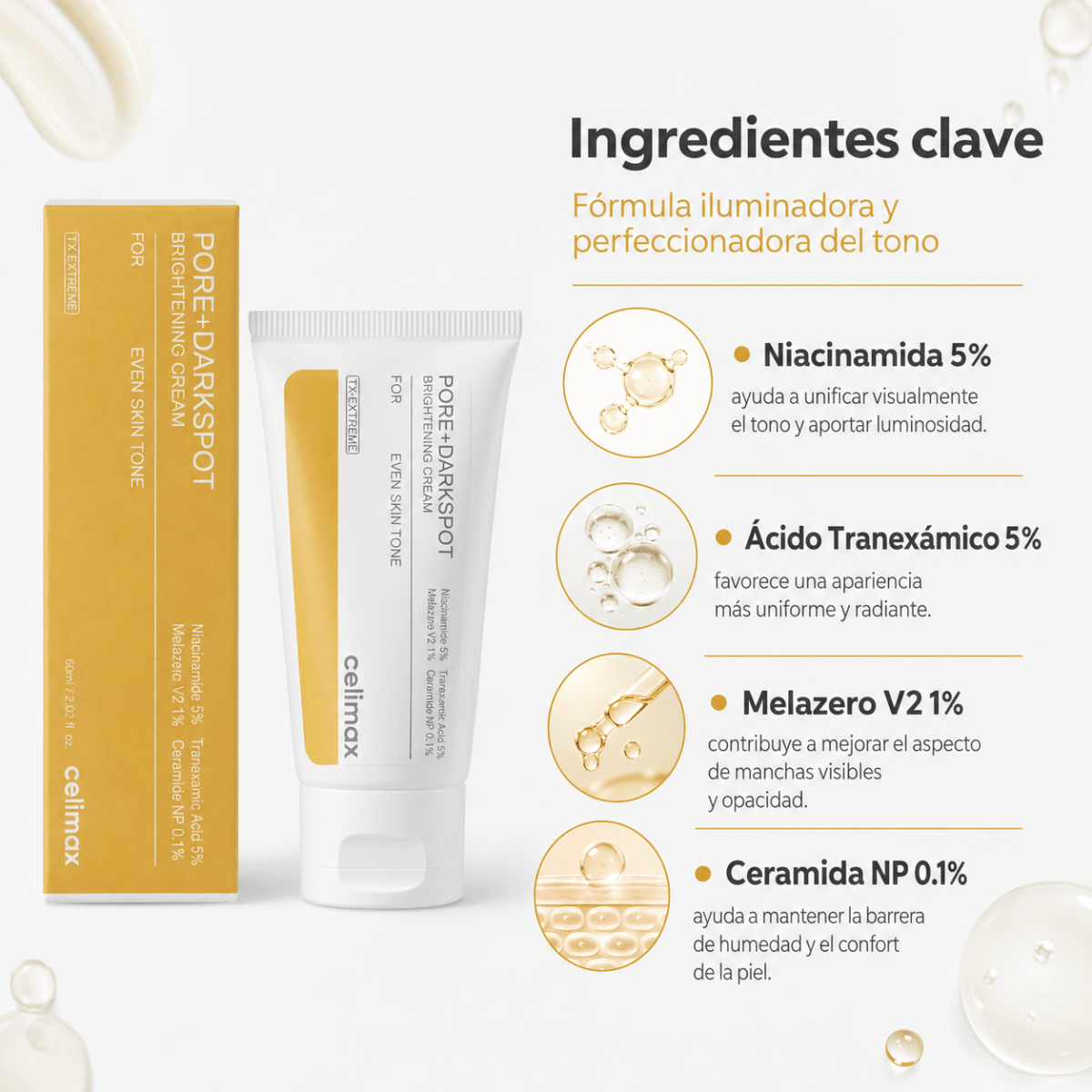 Celimax Pore + Dark Spot Brightening Cream (60ml) – Crema Facial - Zivanne
