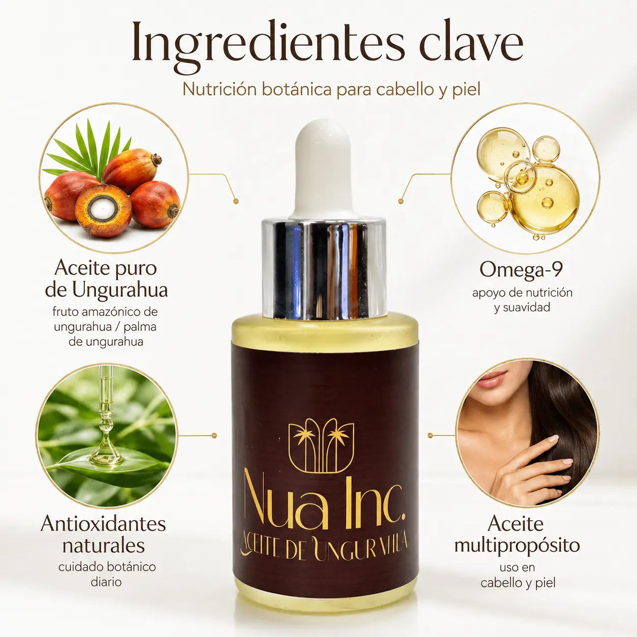 NUA INC Aceite de Ungurahua (30ml) – Aceite Multiuso