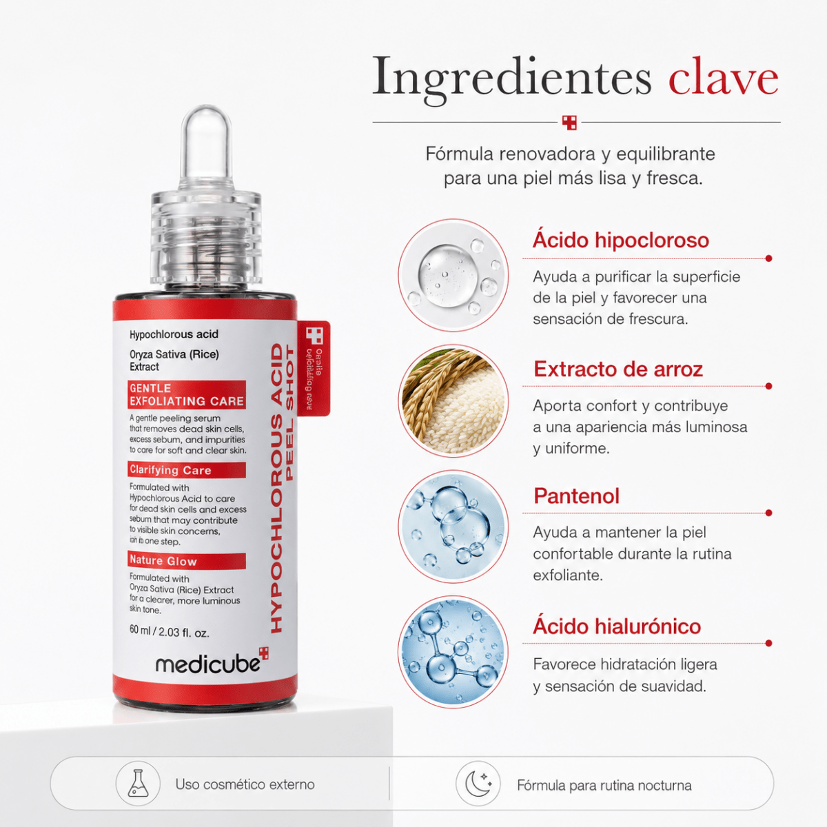 Medicube Hypochlorous Acid Peel Shot (60ml) – Exfoliante - Zivanne