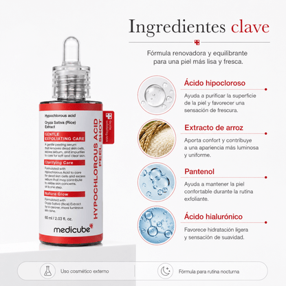 Medicube Hypochlorous Acid Peel Shot (60ml) – Exfoliante - Zivanne