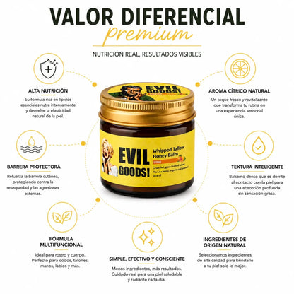 Evil Goods Beef Tallow Citrus Balm (60ml) – Bálsamo Nutritivo - Zivanne