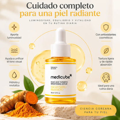 Medicube, Acid Turmeric Serum, Sérum Facial Iluminador y Unificador, 30 ml