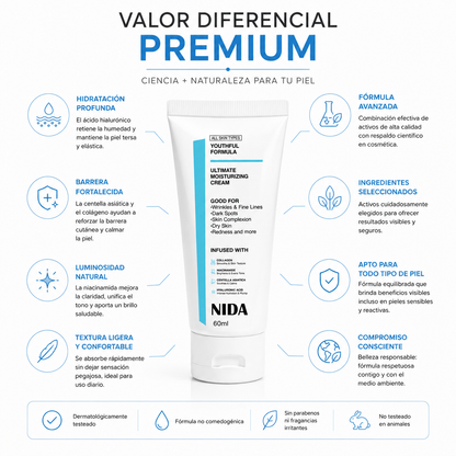 NIDA Youthfull Ultimate Moisturizing Cream (60ml) – Crema