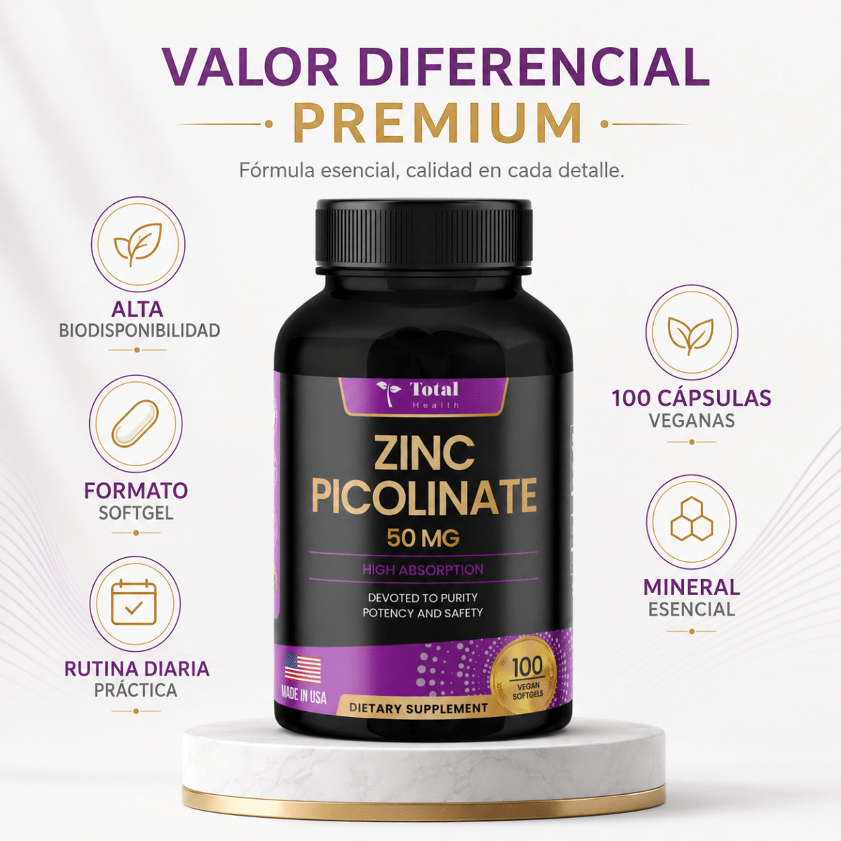 Zinc Picolinato — Total Health - Zivanne