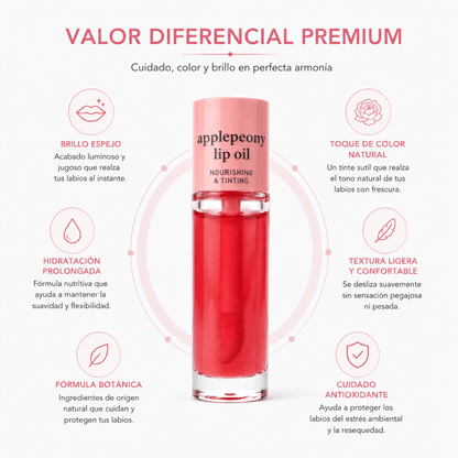 NOONI Applepeony Lip Oil (40ml) – Aceite Hidratante Labial - Zivanne