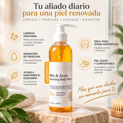 Quarxery, Gel de Baño Corporal Purificante y Limpiador, 250 ml