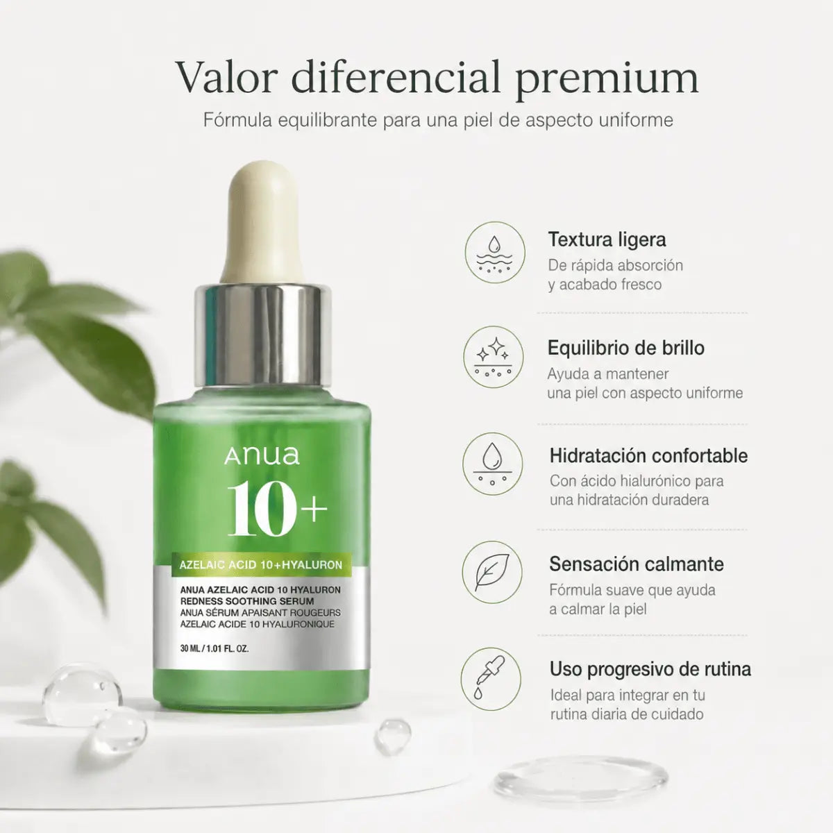 Anua Azelaic Acid 10 Hyaluron Serum (30ml) – Sérum Facial - Zivanne