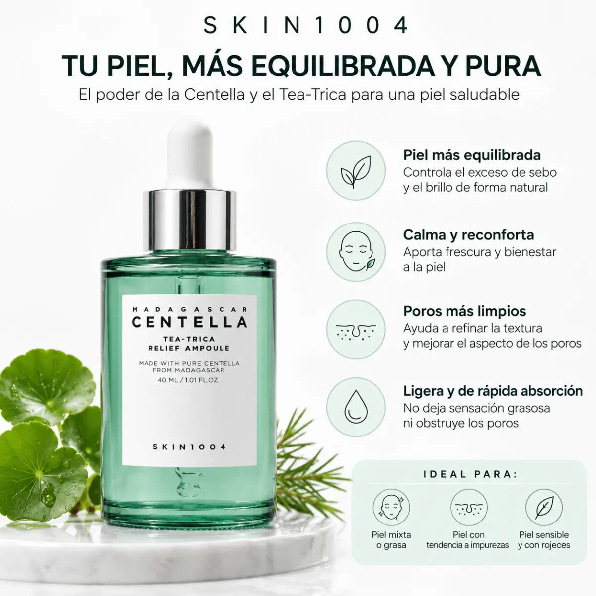 SKIN1004 Madagascar Centella Tea-Trica Relief Ampoule (30ml) - Zivanne