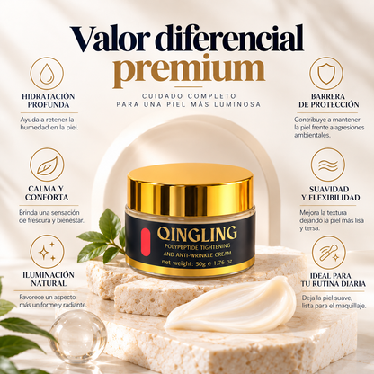 Qingling, Crema Facial Hidratante Profunda y Calmante, Nutrición e Iluminación