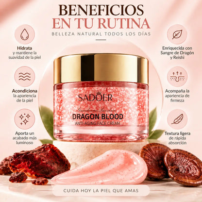 Sadoer, Dragon Blood Cream, Crema Facial Hidratante y Acondicionadora, 50 g