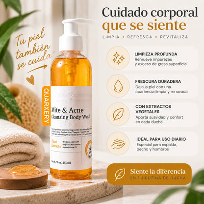 Quarxery, Gel de Baño Corporal Purificante y Limpiador, 250 ml