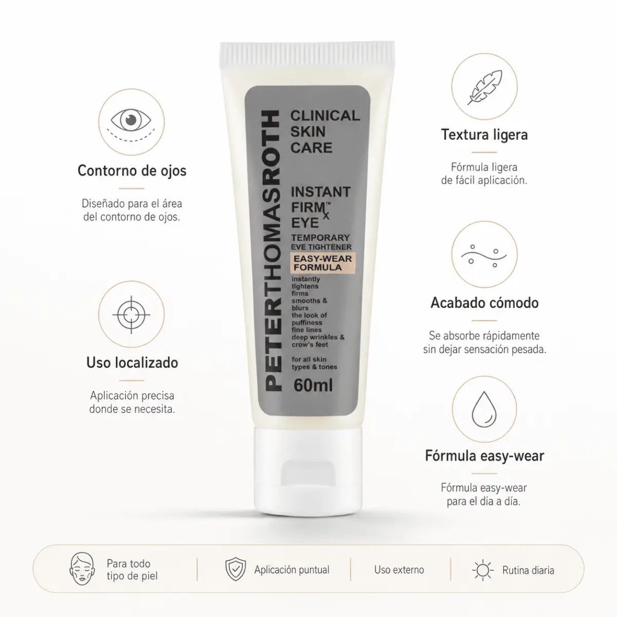 Peter Thomas Roth Instant FIRMx Eye (60ml) – Contorno de Ojos - Zivanne