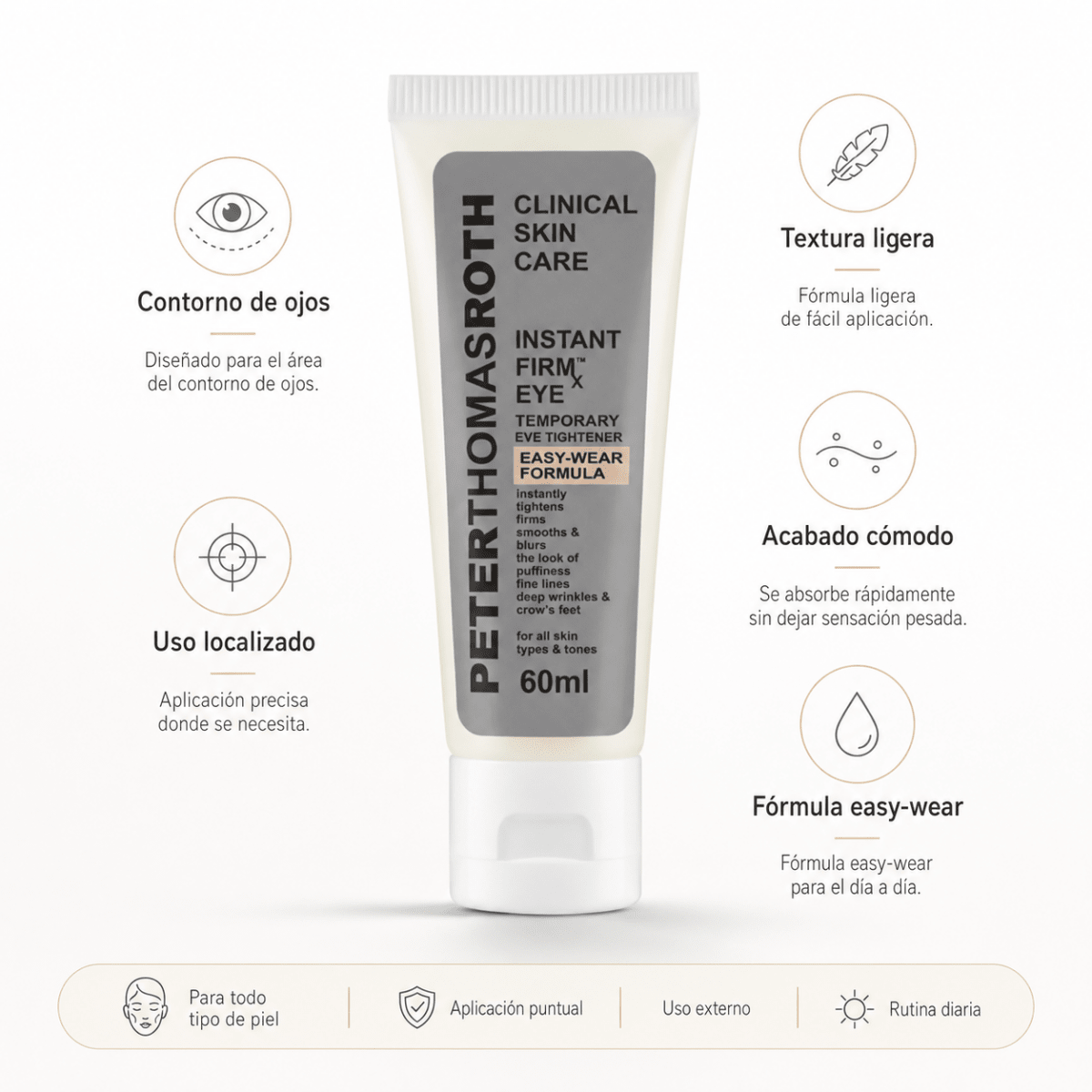 Peter Thomas Roth Instant FIRMx Eye (60ml) – Contorno de Ojos - Zivanne