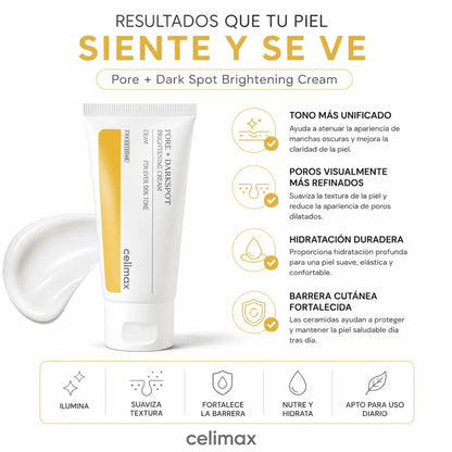 Celimax Pore + Dark Spot Brightening Cream (60ml) – Crema Facial - Zivanne