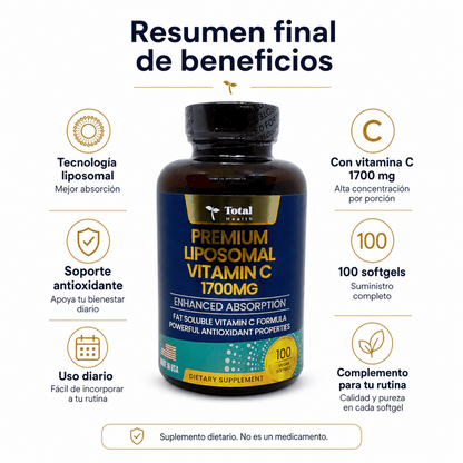 Vitamina C Liposomal 1700 mg — Total Health - Zivanne