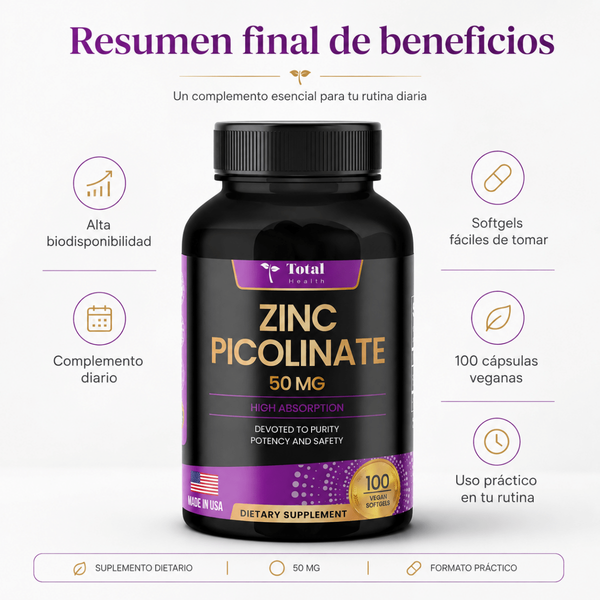 Zinc Picolinato — Total Health - Zivanne