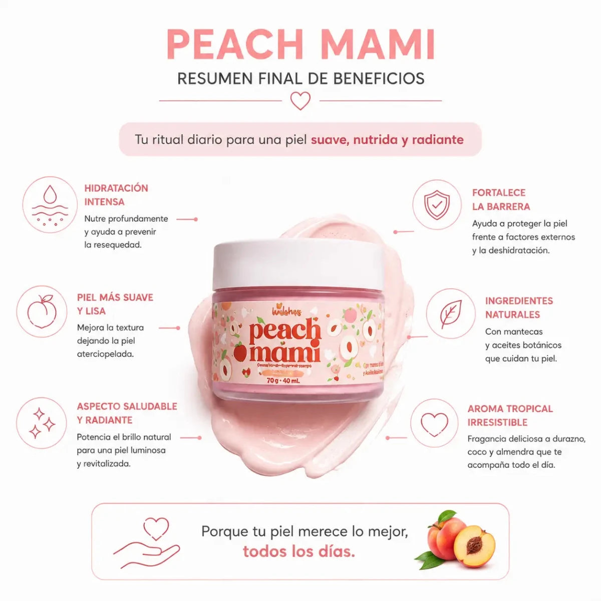Peach Mami Firming Body Cream (60ml) – Crema Reafirmante - Zivanne