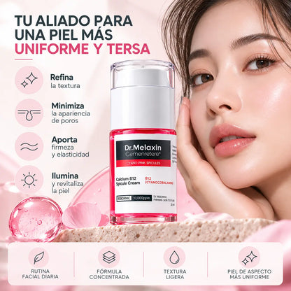 Dr. Melaxin, Cemenrete Calcium B12 Cyano Pink Serum, Tratamiento Facial Perfeccionador de Poros y Textura, 30 ml