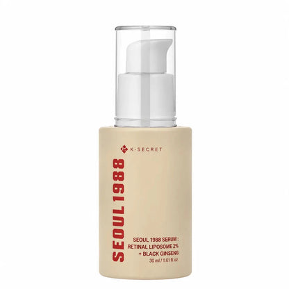K-SECRET Seoul 1988 Retinal Serum: Retinal Liposome 2% + Black Ginseng (30ml) — Sérum facial de cuidado nocturno - Zivanne
