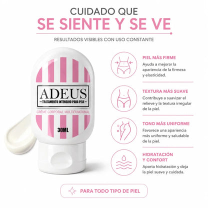 Adeus Crema Multi-Action 30ml Crema Corporal de Cuidado Integral Zivanne