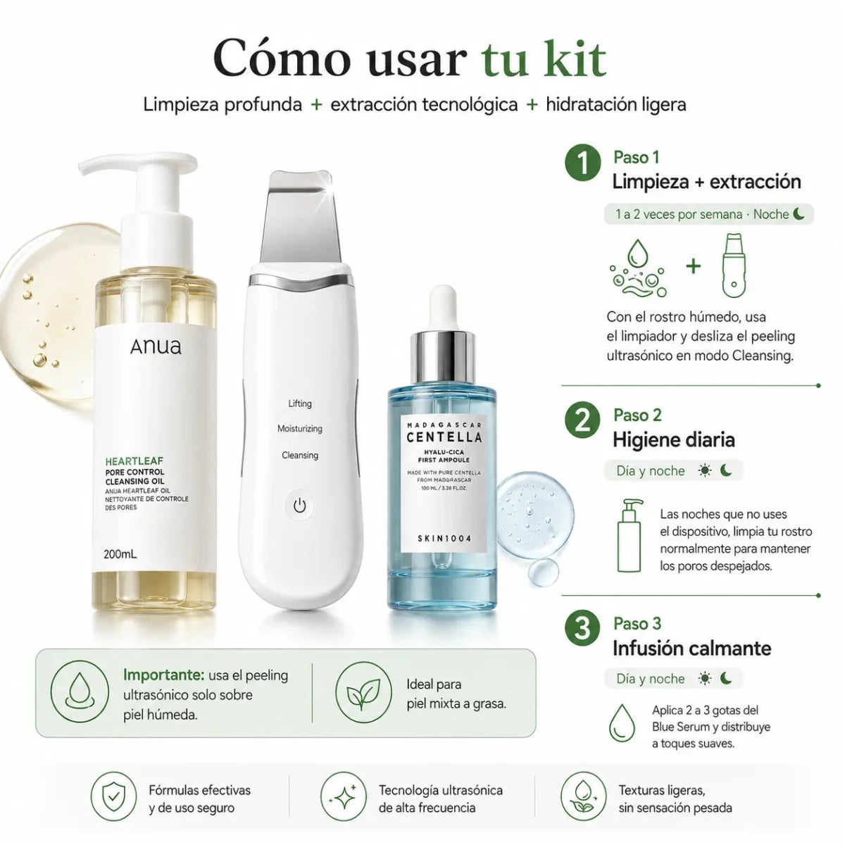 Kit para Piel Mixta a Grasa Limpieza e Hidratación Facial Zivanne