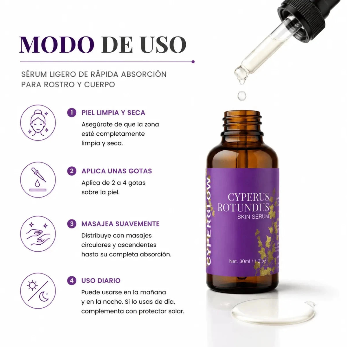 Cyperus Rotundus Skin Serum 30ml Serum Facial y Corporal Zivanne