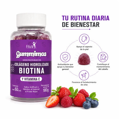 Gomitas de Colágeno y Biotina 60 Unidades Zivanne