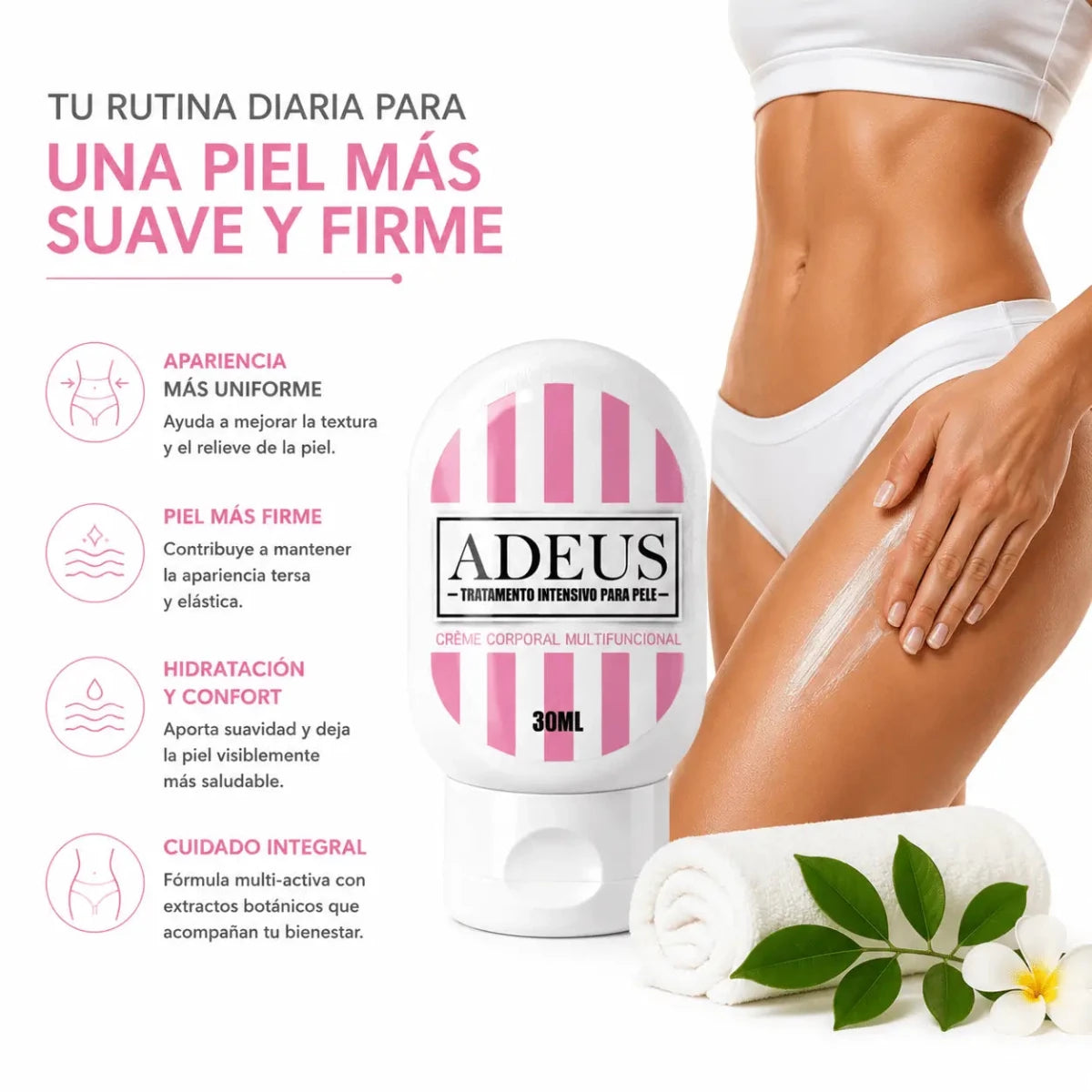 Adeus Crema Multi-Action (30ml) – Crema Corporal de Cuidado Integral - Zivanne