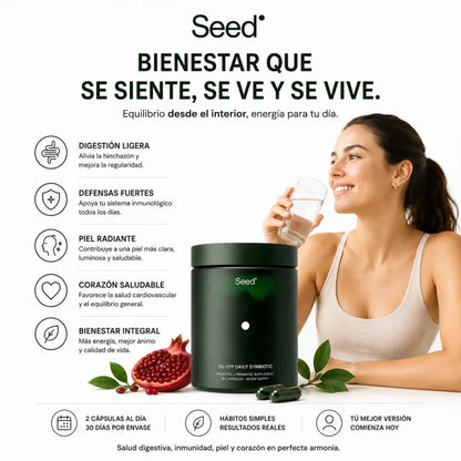 Seed DS-01 Daily Synbiotic Probiotico y Prebiotico 60 Capsulas Zivanne