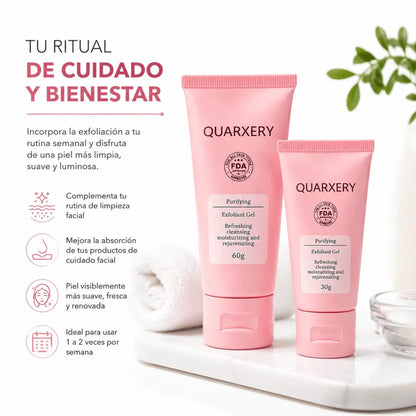 Duo Kit Quarxery Gel Exfoliante Purificante 80g 30g Renovacion Cutanea Zivanne