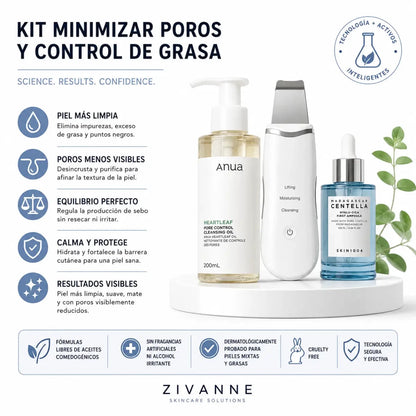 Kit para Piel Mixta a Grasa Limpieza e Hidratación Facial Zivanne