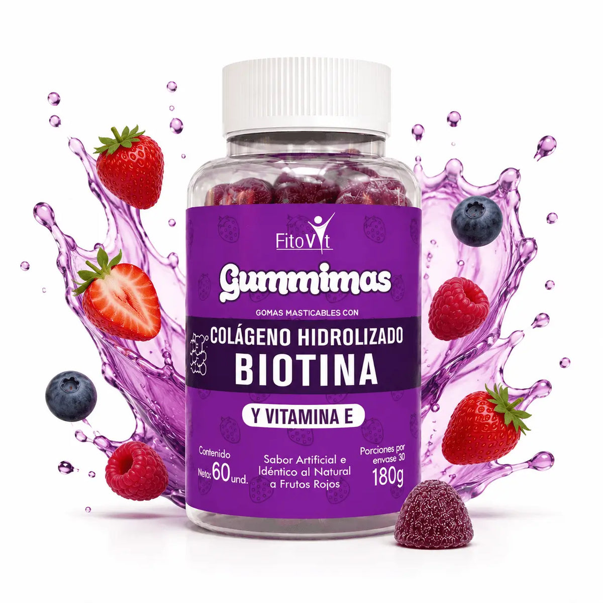 Gomitas de Colágeno y Biotina 60 Unidades Zivanne