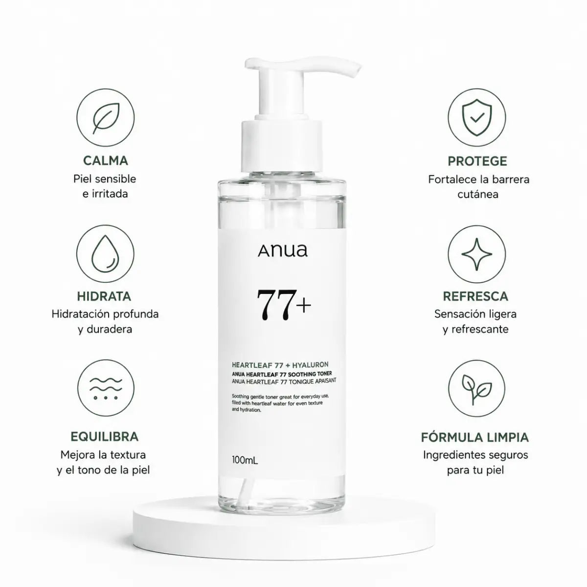 Anua Heartleaf 77 Soothing Toner (100ml) — Tónico Facial Calmante - Zivanne