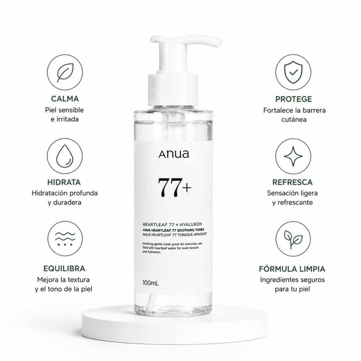 Anua Heartleaf 77 Soothing Toner (100ml) — Tónico Facial Calmante - Zivanne