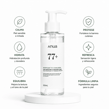 Anua Heartleaf 77 Soothing Toner (100ml) — Tónico Facial Calmante - Zivanne