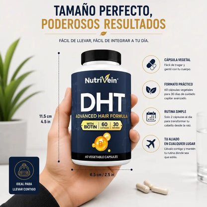 Nutrivein DHT Advanced Hair Blocker Suplemento Nutricional para Cabello Zivanne