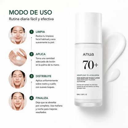 Anua Heartleaf 70 Daily Lotion (80ml) – Loción Hidratante Facial - Zivanne