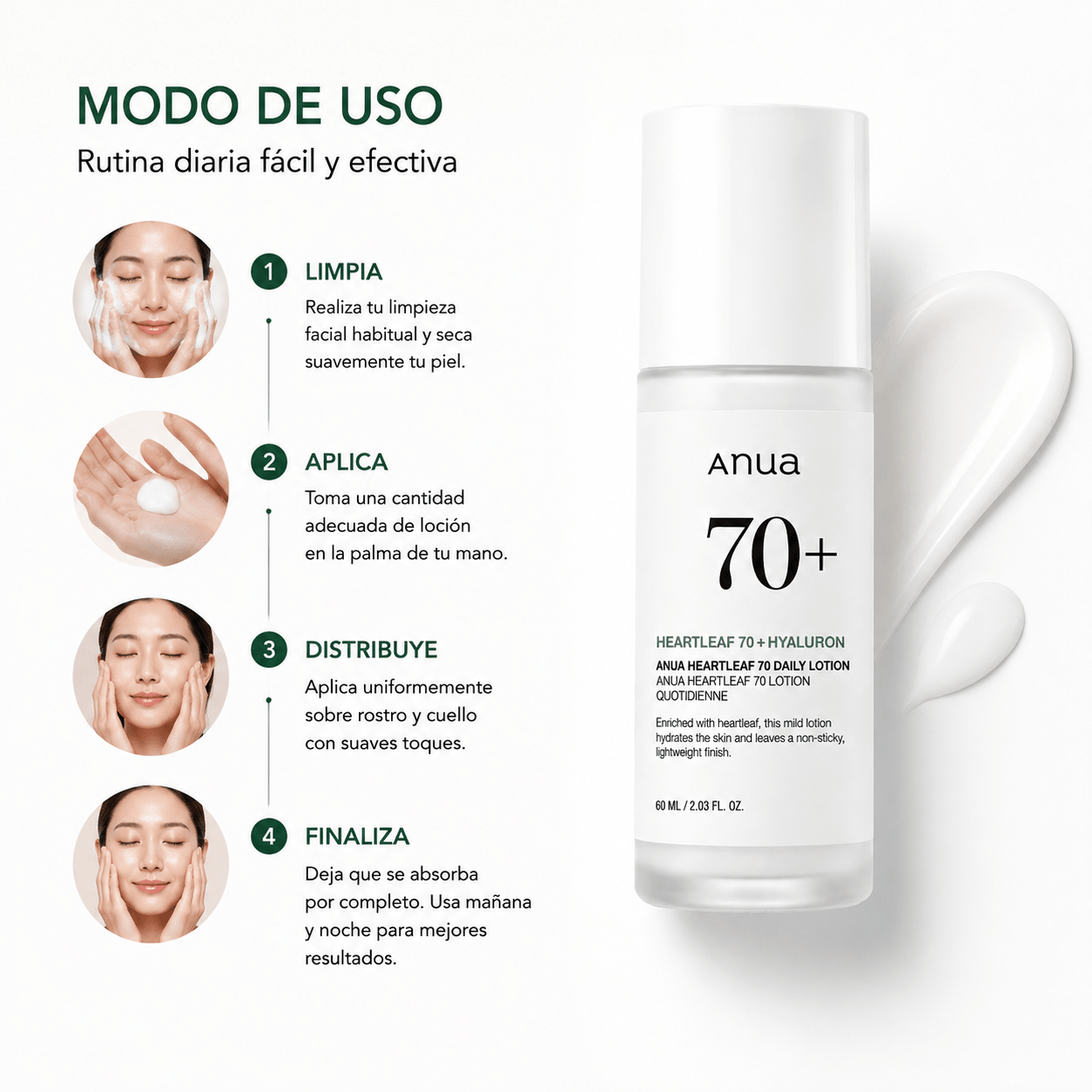 Anua Heartleaf 70 Daily Lotion 80ml Locion Hidratante Facial Zivanne