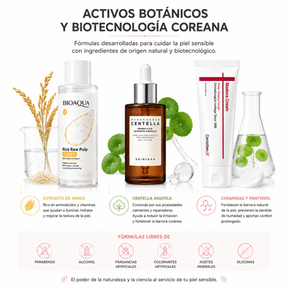 Kit de Cuidado Facial Antirojeces y Calma — Sistema de Cuidado para Piel Sensible - Zivanne