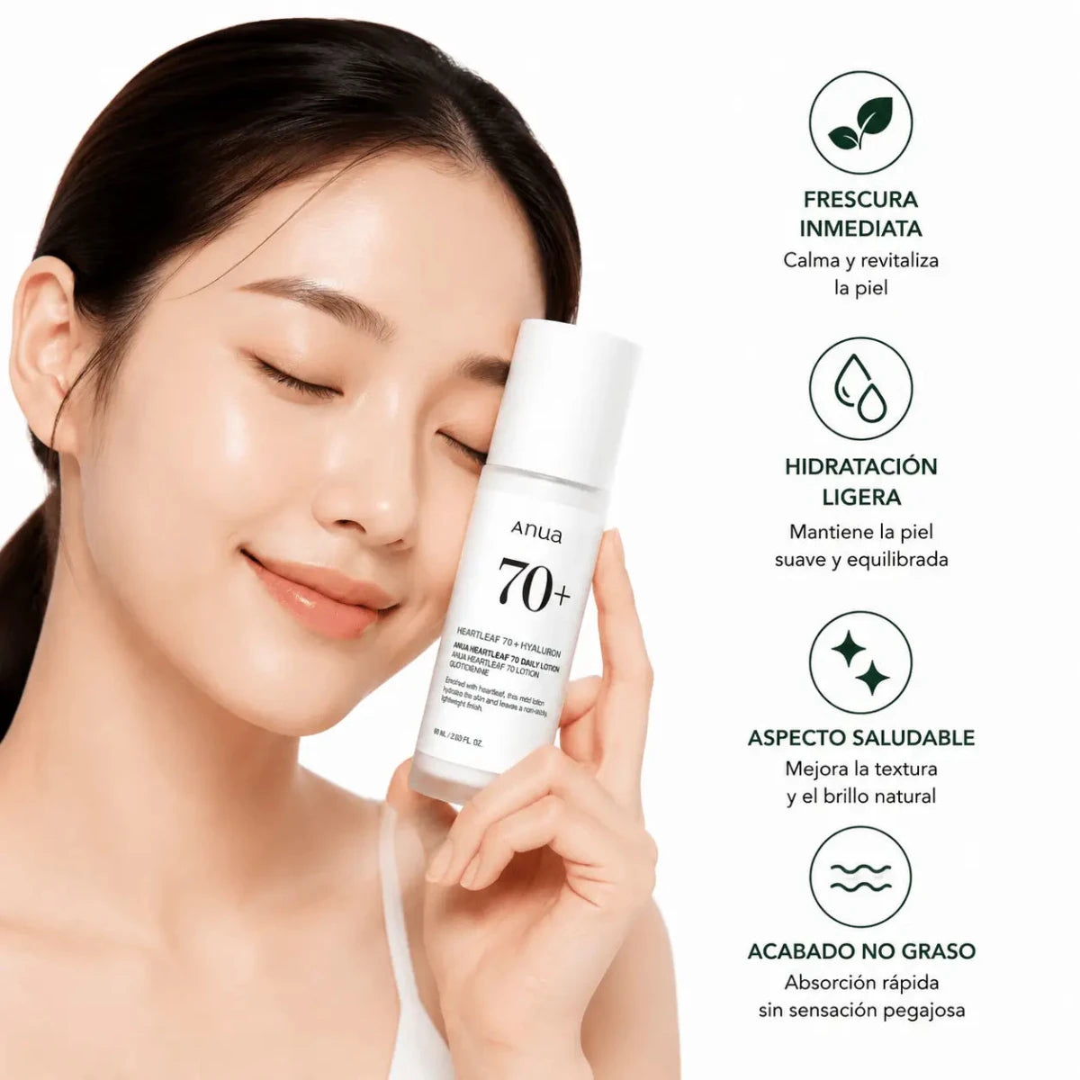Anua Heartleaf 70 Daily Lotion (80ml) – Loción Hidratante Facial - Zivanne