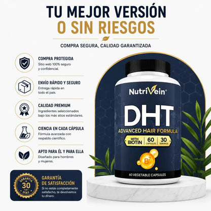 Nutrivein DHT Advanced Hair Blocker – Suplemento Nutricional para Cabello - Zivanne