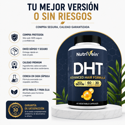 Nutrivein DHT Advanced Hair Blocker Suplemento Nutricional para Cabello Zivanne