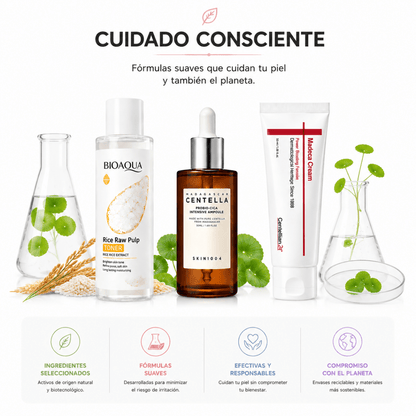 Kit de Cuidado Facial Antirojeces y Calma — Sistema de Cuidado para Piel Sensible - Zivanne