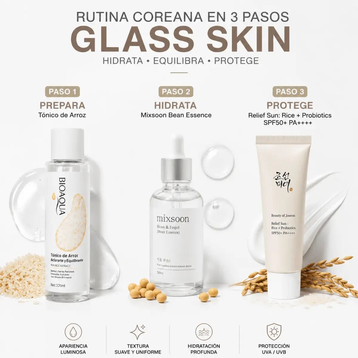 Kit Glass Skin Coreano: Rutina Completa para Piel Luminosa y Radiante - Zivanne